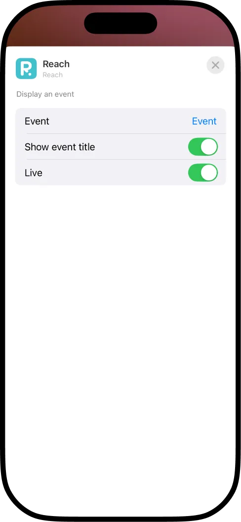 Enable the Live toggle for real-time countdown on iPhone lock screen