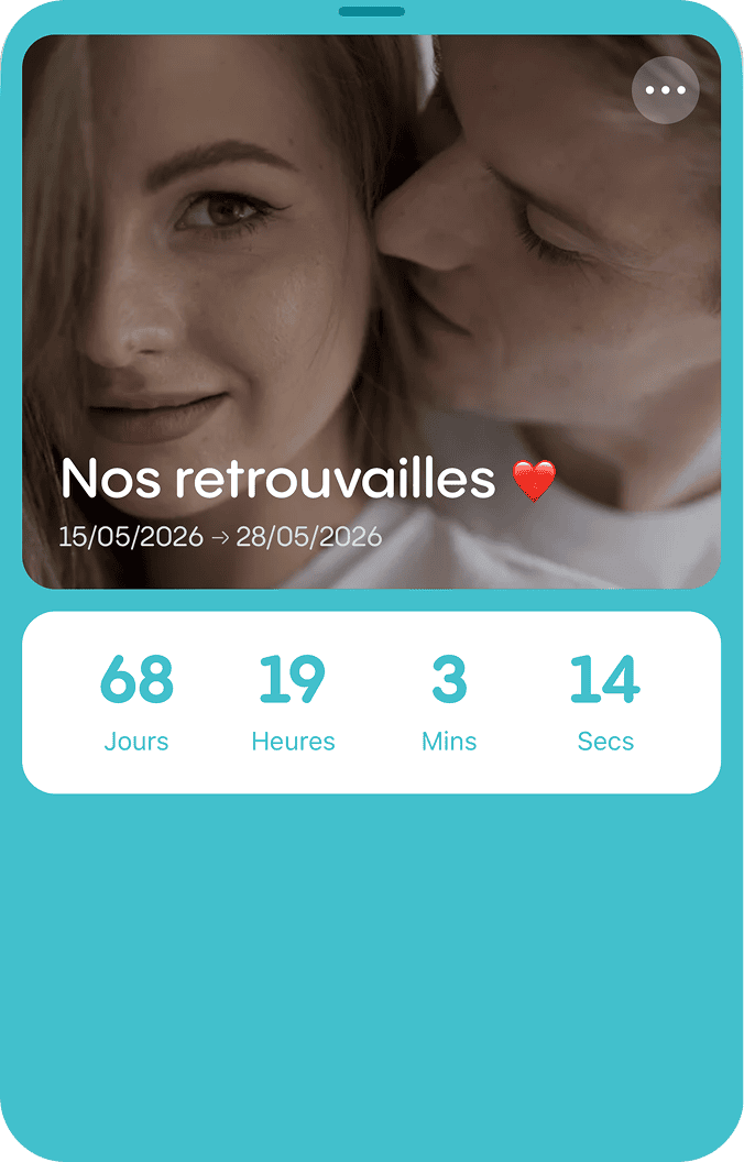 Compte à rebours partagé dans l'app Reach