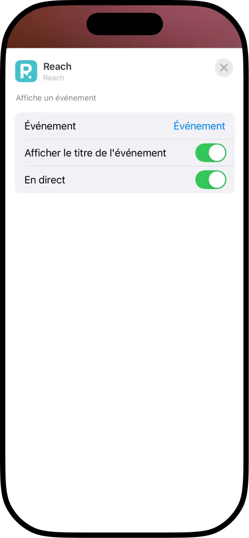 Activer le mode En direct pour le compte à rebours en temps réel sur iPhone
